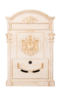 Antiker Briefkasten GAL29 Antik Weiss Wandbriefkasten, Postkasten Englisch - Bild 1 von 6