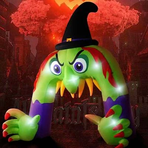 Inflable LED de Halloween Witch Archway de 12 pies - Imagen 1 de 5