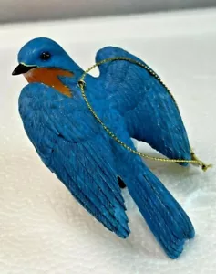 DANBURY MINT SONGBIRD CHRISTMAS ORNAMENT BLUEBIRD - Mint - Picture 1 of 3