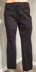 White House Black Market THE SLIM Stretch Black Zippered Jeans Size 6 ~ nice! - Picture 1 of 10