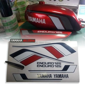 Sticker Fuel Tank Gas DT125 MX Set L/R Pair Side Logo For YAMAHA ENDURO DT125 MX - Picture 1 of 14