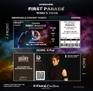 KANGDANIEL FIRST PARADE WORLD TOUR - Custom Memorabilia K-pop Concert Tickets - Picture 1 of 7