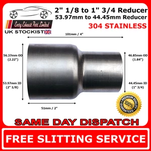 2.125" to 1.75" Stainless Steel Flared Exhaust Reducer Connector Pipe Tube - Picture 1 of 1