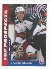 2010-11 AHL Top Prospects #43 Jordan Schroeder (Rockford IceHogs)