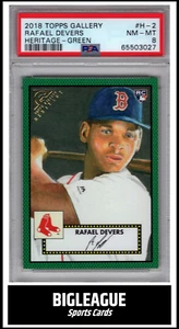 Rafael Devers Topps Gallery Heritage 2018 #H2 verde novato #'d/250 PSA 8 🙂 - Imagen 1 de 3