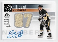 2011-12 SP Game-Used SIGnificant Numbers Autograph Jersey Sidney Crosby 82/87