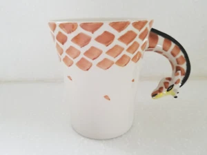 Pier 1 Imports Hand Painted Giraffe Coffee Mug with Giraffe Head Handle 20 Oz - Picture 1 of 6