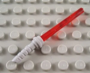LEGO Star Wars Translucent Red Minifigure Light Saber Weapon with Ridges - Picture 1 of 1