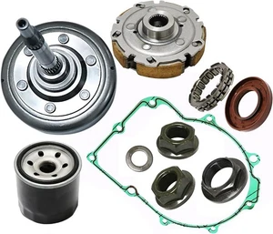 Wet Clutch Shoe Kit with Drum One Way Bearing Seal Oil Filter Nuts For UTV ATV 5 - Foto 1 di 9
