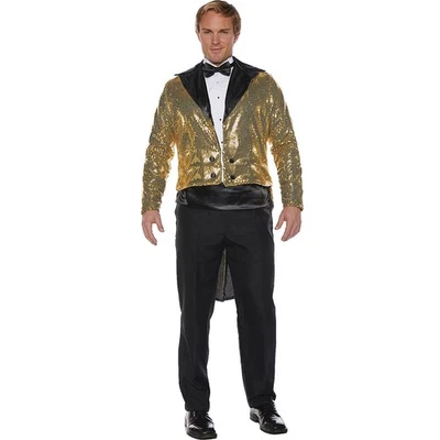 Tailcoat de lantejoulas adulto dourado Std - Underwraps - Imagem 1 de 2