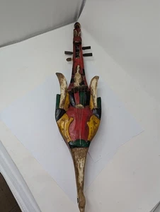 Indonesische/balinesische handgefertigte Holzgitarre Vogel - Bild 1 von 7