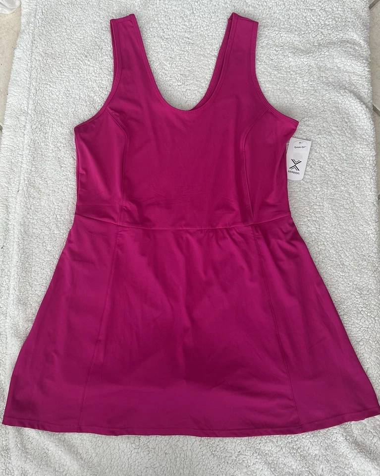 Traje de baño para mujer Traje de baño con falda Una pieza Rosa Pequeño XL Bolsillos Foto 1 de 4