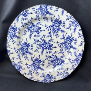 Plato de Cena One Wood & Sons Patrón Rosas Azules Inglaterra Usado en Excelente Condición - Imagen 1 de 9