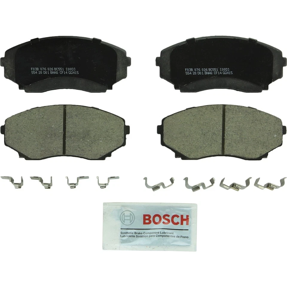 Juego de pastillas de freno delanteras BC551 Bosch 2 ruedas para Mazda MPV 1992-1998, 2000-2006 Foto 1 de 2