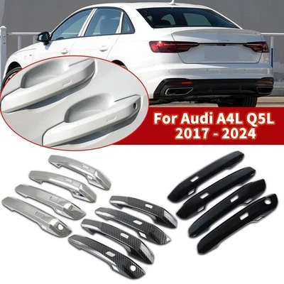 Juego de 4 molduras de manija de puerta de coche para Audi A4 Q5 2017-2024 Foto 1 de 4