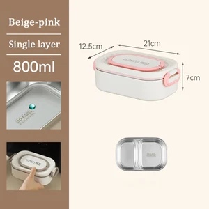 304 Stainless Steel Multi-Layer Lunch Box Portable Insulated Bento Box Student W - Picture 1 of 18