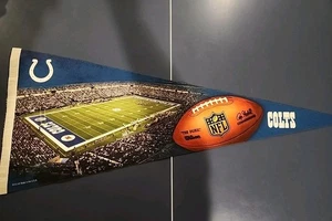 Vintage Wincraft Pennant Indianapolis Colts Felt Flag 40x 17" NFL Football Lucas - Picture 1 of 10