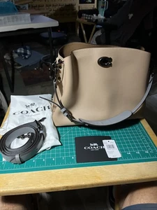 Coach Willow Shoulder Bag - Taupe/ Color Block C2590 Crossbody Purse Tote Fall - Picture 1 of 7