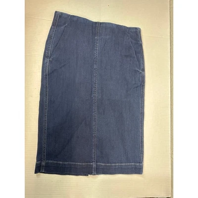 Ann Taylor Loft Women’s Pencil Skirt Denim Blue Dark Wash Vintage 27 in - Image 1 of 4