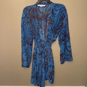 Victoria’s Secret Damenmantel transparent türkisblau Blumenmuster Einheitsgröße kurz - Bild 1 von 10