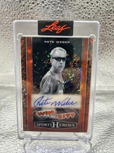 2024 Leaf Sports Heroes Pete Weber Win City ORANGE Crystal AUTO 2/6 Bowling - Picture 1 of 1