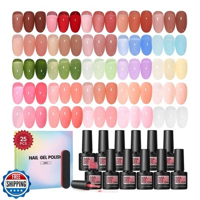 COSCELIA Jelly Gel Esmalte Set 25 piezas Marrón Colores Otoño Translúcido Ge Foto 1 de 4