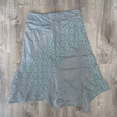 Falda Xhilaration Mujer Midi Larga Boho Asimétrica Fluida Salvia Capricho Foto 1 de 4