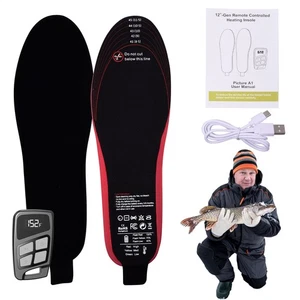 Heated Insoles for Men Women, Rechargeable Foot Warmers W/ Remote Control Heat - Foto 1 di 14
