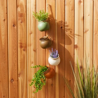 NEUTRAL GARDEN DANGLING MINI POTS - Image 1 of 4