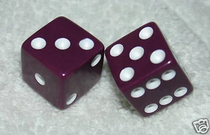 PURPLE OPAQUE DICE PAIR - Picture 1 of 1