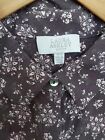 Laura Ashley ARCHIVE Brown & Pink Ditsy Floral Print Dress Size 10 Stretch 