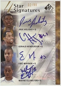 2009-10 SP Signature Edition Jrue Holiday/Henderson/Maynor/Ellington Auto RC/99 - Picture 1 of 2
