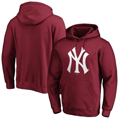 MLB New York Yankees Ny Hoody Mono Burgundy Logo Graphic Baseball Hooded Sweater - Image 1 of 3