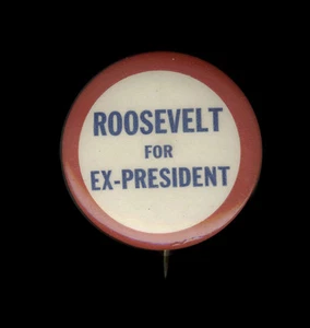 1940 Willkie Campaign Roosevelt for Ex-President Celluloid Pinback, 1 1/4" - Bild 1 von 2