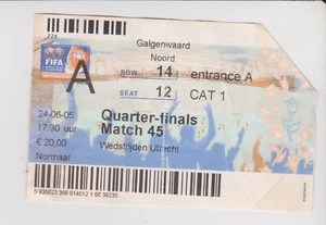Boleto usado de coleccionista / Entrada Marruecos v Italia 24-06-2005 FIFA U20 2005 1/4 final - Imagen 1 de 2