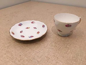 Royal Vale Bone China Tasse & Teller rosa Rosen Made in England - Bild 1 von 2