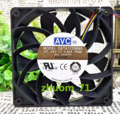 1PC AVC DBTA1225B8S 12025 48V 0.50A PWM Switch cooling fan - Image 1 of 4