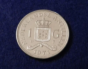 1971 Netherlands Antilles Gulden - Great Coin - See Pictures - Picture 1 of 2