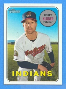 2018 Topps Heritage #176 Corey Kluber Indians - Picture 1 of 1