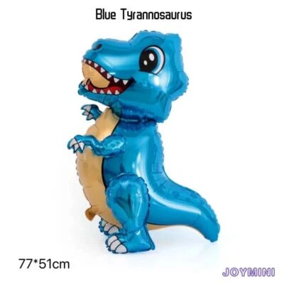 Globos de dinosaurio 3D papel de aluminio fiesta de cumpleaños Rex Triceratops Stegosaurus Foto 1 de 4