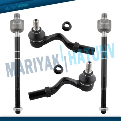 Extremos de varilla de amarre delanteros interiores y exteriores 4 piezas para Mercedes-Benz E320 E430 1996-2001 2002 Foto 1 de 4