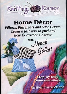 Knitting Korner with Nenah Galati - Home Decor Pillows, Placemats + (DVD) LN - Foto 1 di 2