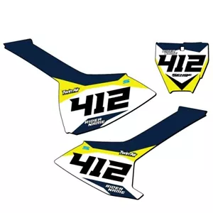 TC 85 SG63 Custom MX Number Plates Senge Graphics Kit Compatible with Husqvarna - Foto 1 di 4