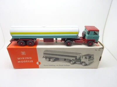 Wiking: Scania 110 Camion Cisterna Frigen, Saure HB 982/1DF Con OKT 53 (GK82) - Immagine 1 di 4