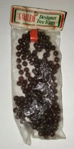 GALILEO BRAND PLASTIC CRANBERRY STRING BEADS VINTAGE CHRISTMAS TREE DECORATION - Picture 1 of 2