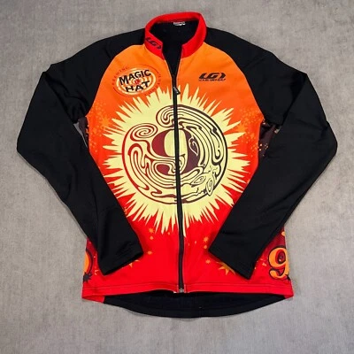 Louis Garneau Jacket Mens Small Orange Cycling Jersey Magic Hat Brewing Full Zip - Image 1 of 4