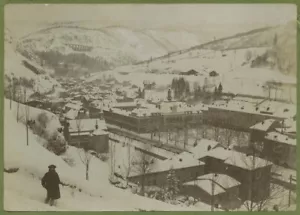 Jura. Vue de Morez sous la neige. Citrate circa 1900. - Imagen 1 de 1