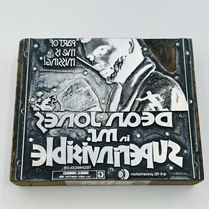 VTG Printing Letterpress Printer Block Dean Jones In Mr. Superinvisible Movie Ad - Picture 1 of 3