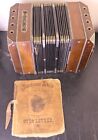 ANTIQUE BANDONEON WORKING W/ ORIGINAL SHEET MUSIC BOOK