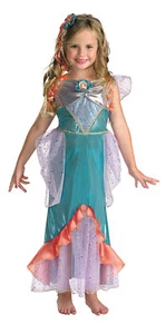 DISNEY PEQUEÑA SIRENA DE LUJO PARA NIÑO DISFRAZ Vestido Ariel Tema Fiesta de Halloween - Imagen 1 de 1